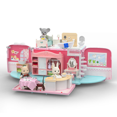 Factory direct supply Koala Diary Girl Princess Play House Toys Gifts Kitchenware Children's Castle Villa Doll House