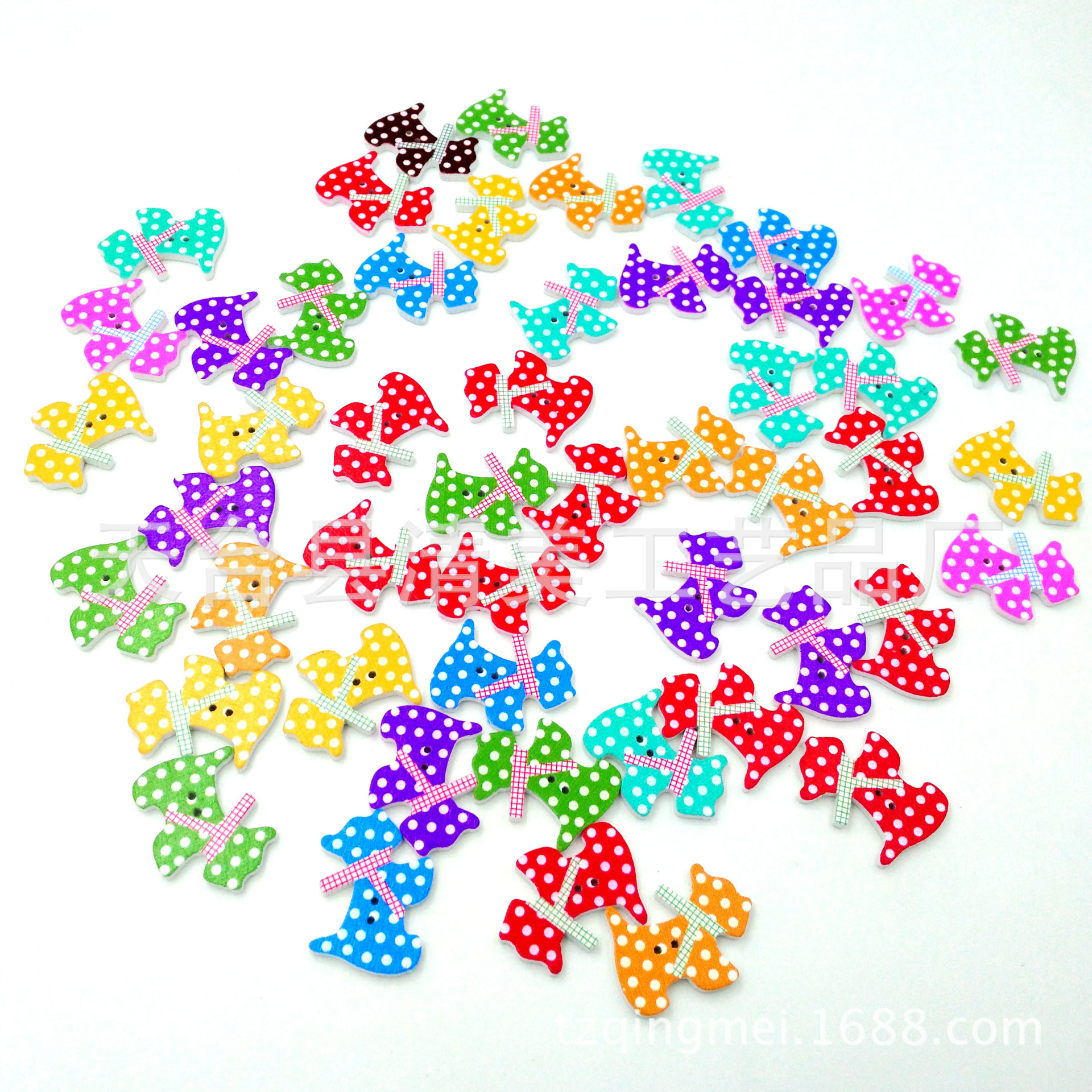 Envío gratis lindo cachorro botones de madera accesorios hechos a mano para niños 50 pcs/paquete Mengbao camisa de todo fósforo