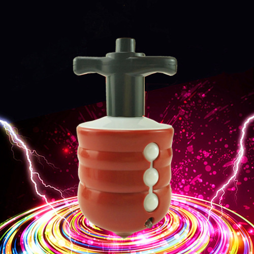 Internet celebrity music light-up imitation wood top stall selling the same toy colorful flash catapult top