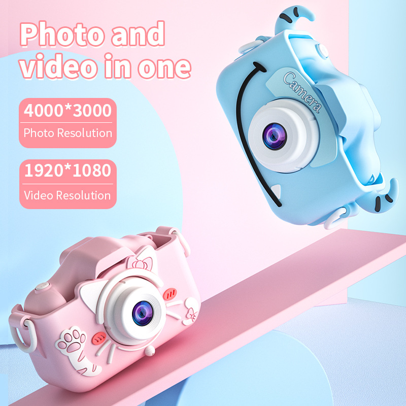 2000W High-Definition Pixel Cat Kidsren's Camera Front and Rear Dual-Camera Card-Free Mini X5S Camera