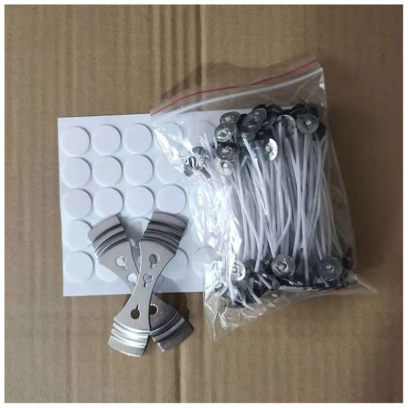 Precio de fábrica suministro directo en stock suministro al por mayor DIY hecho a mano vela accesorios vela mecha traje