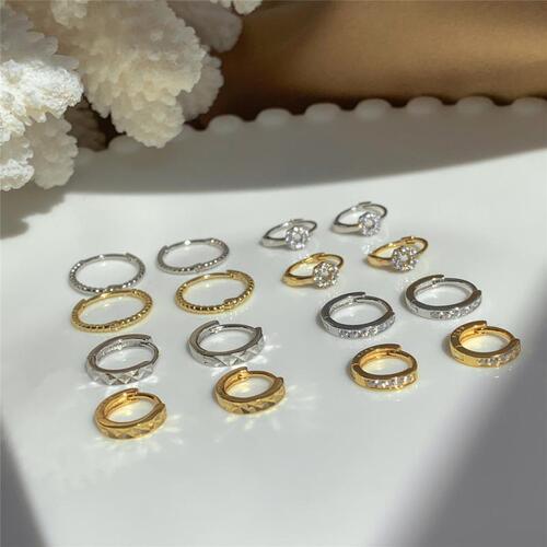 Small earrings, simple and fashionable Japanese and Korean versatile hoop earrings, earrings, student fashion, simple and versatile temperament
