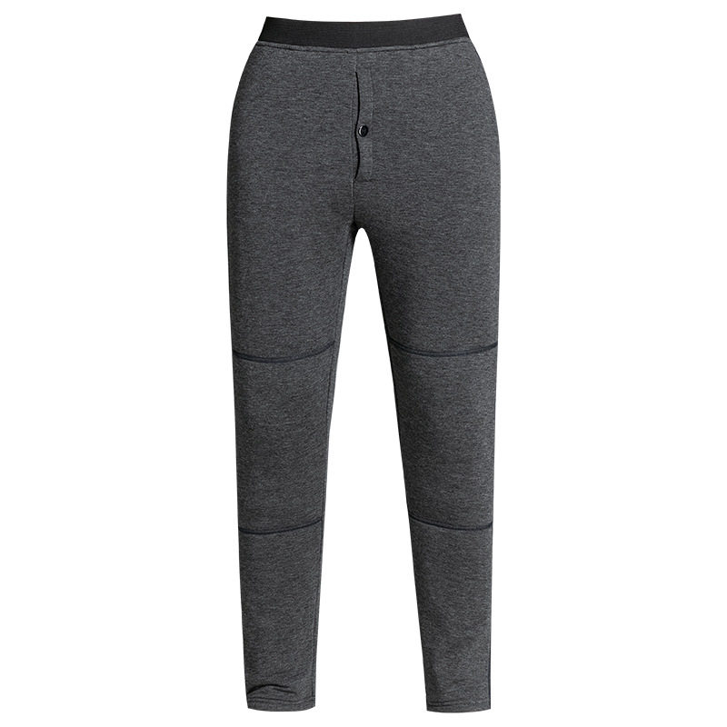 Quần legging nam lót lông cừu chống lạnh mùa đông, eo cao giữ nhiệt cashmere dày — YF20811 lót lông nam