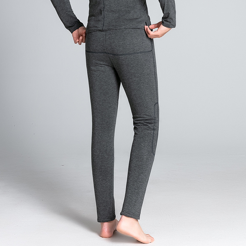 Quần legging nam lót lông cừu chống lạnh mùa đông, eo cao giữ nhiệt cashmere dày — YF20811 lót lông nam