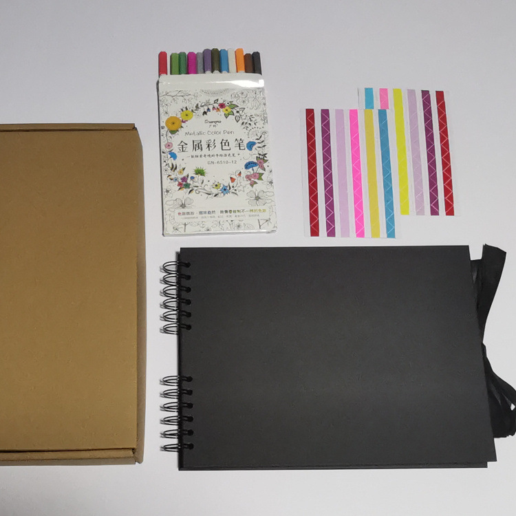 Amazon negro DIY álbum arco cinta álbum 40 páginas interiores traje de regalo conjunto transfronterizo