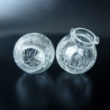 60玻璃冰花球灯罩专业冰裂玻璃灯罩 草坪LED灯罩装饰冰裂玻璃灯罩