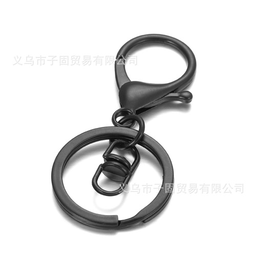 Figure 8 lobster clasp keychain DIY jewelry accessories 30mm alloy lobster clasp three-piece set metal keychain