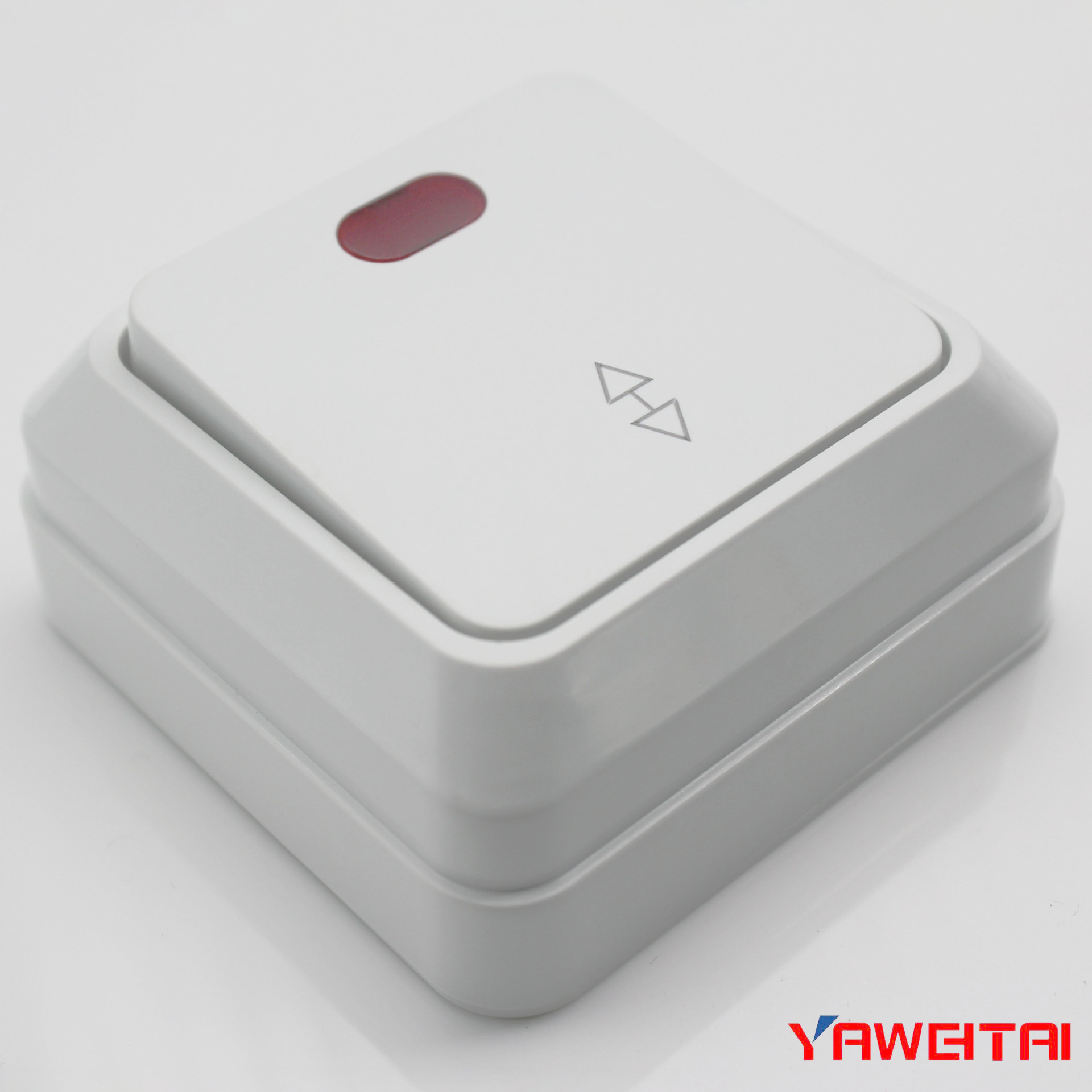 明装墙壁开关 单联墙壁开关 欧式/俄式墙壁开关 一开双控开关带灯