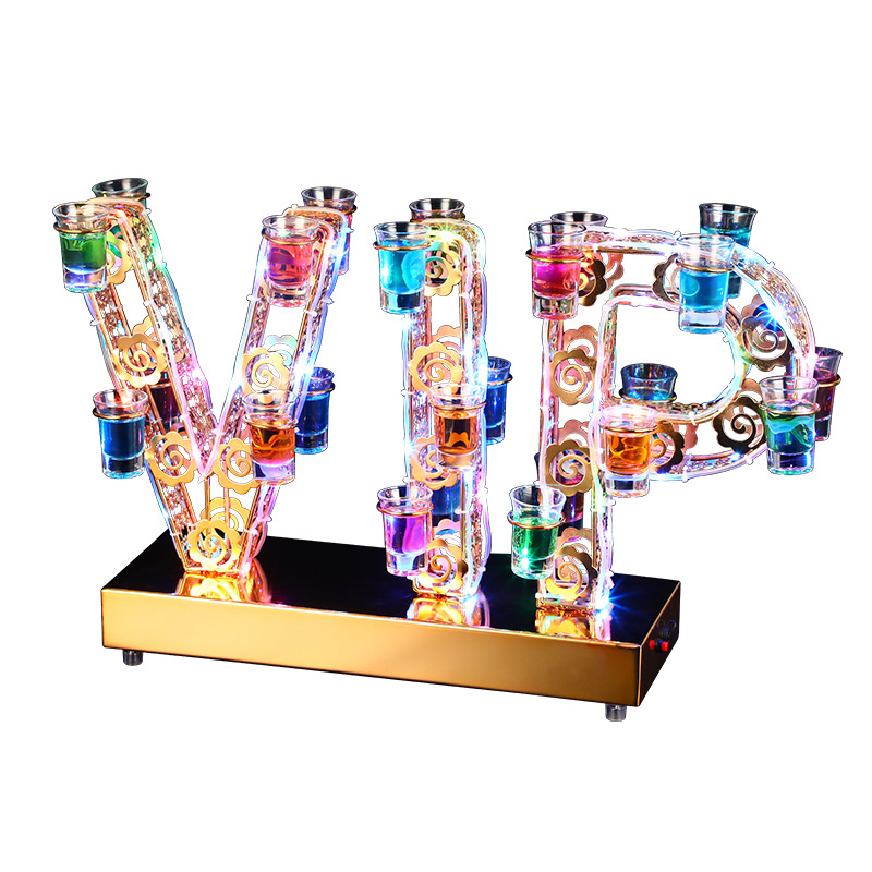 Zuoshang emisor de luz de cóctel portavasos LED bar KTV creativo bala taza una taza de espíritus portavasos VIP estante del vino