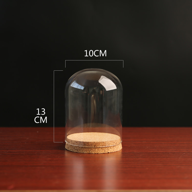 Yongsheng flor a prueba de polvo cubierta de vidrio arcilla cerámica suave fieltro de lana muñeca hecho a mano botella de vidrio de corcho