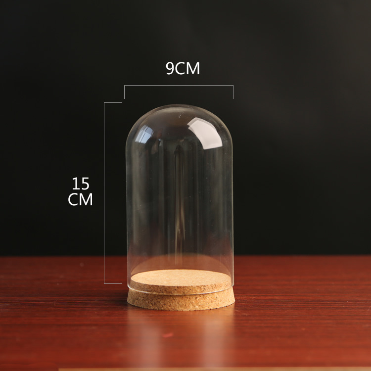 Yongsheng flor a prueba de polvo cubierta de vidrio arcilla cerámica suave fieltro de lana muñeca hecho a mano botella de vidrio de corcho