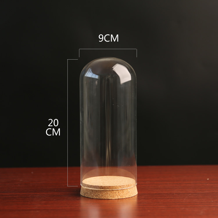 Yongsheng flor a prueba de polvo cubierta de vidrio arcilla cerámica suave fieltro de lana muñeca hecho a mano botella de vidrio de corcho