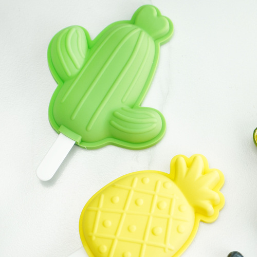 Internet celebrity 3D ice cream silicone mold with lid creative handmade popsicle popsicle tool for children's home production
