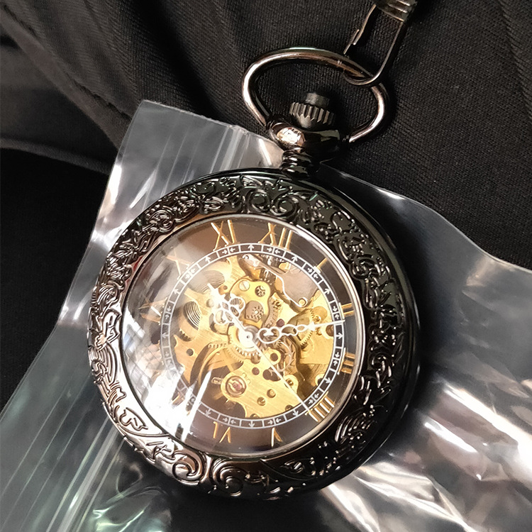 Retro Men's Creative Mechanical Pocket Watch Manual Automatic Two Choice Personalized Foreign Trade Mechanical Pocket Watch