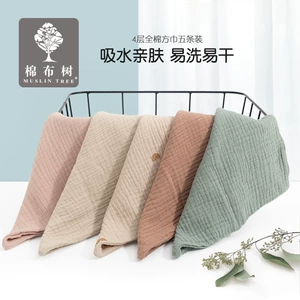 Марлевые платочки muslin tree для младенцев 4 слоя хлопок 100%