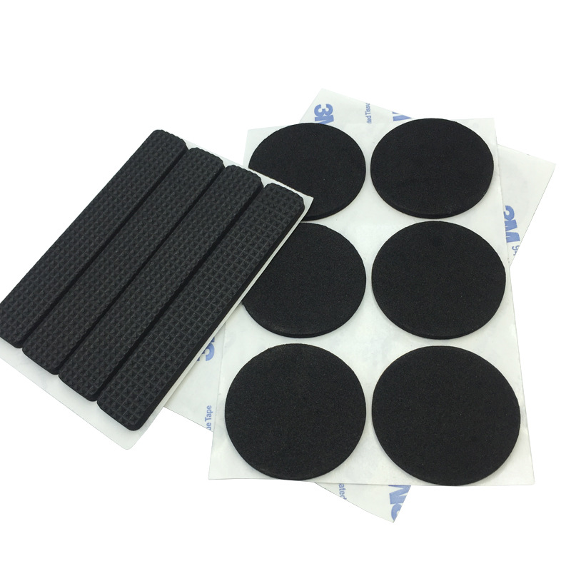 Almohadilla de pie de espuma EVA redonda autoadhesiva almohadilla de goma eva negra esponja cuadrada de espuma de doble cara junta adhesiva al por mayor