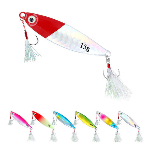 Manufacturer wholesale lure bait, shore fishing lure, iron plate with blood groove hook, beach fishing, fake bait for Spanish mackerel, lead fish