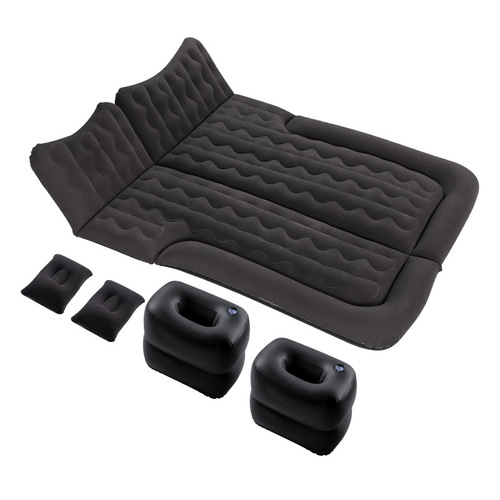Off-road SUV rear car air bed, portable second-use car mattress, flocked multi-functional air mattress
