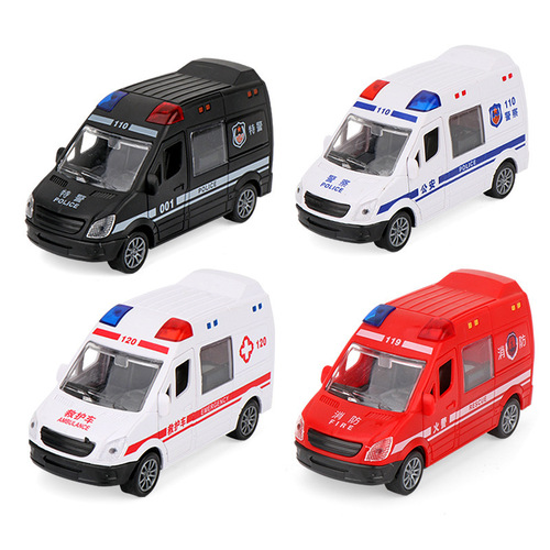 Children's toys large model boy ambulance police car cleaning toy set scooter kindergarten stall supply