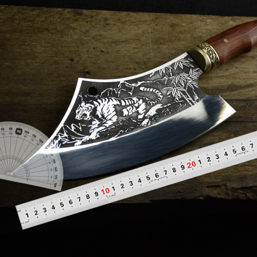 Home Kitchen Knife Hand Forged Slicing Knife Chopping Knife Ghost Hand Made Sharp Bone Knapping Knife Curved Chef Knife Wholesale