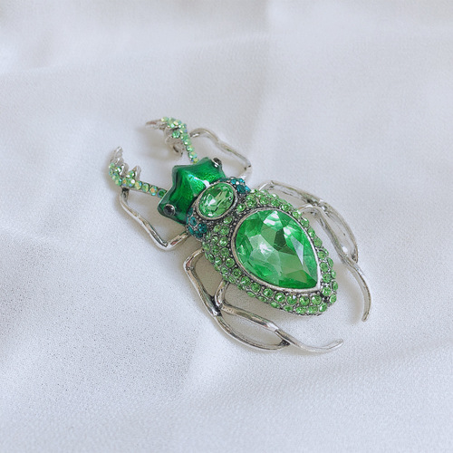 New Style European and American Exaggerated Insect Brooch E-commerce Cross-border High-end Insect Pin Women's Coat Beetle Corsage Accessories