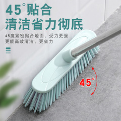 Floor brush pointed bathroom brush floor toilet cleaning tile long handle toilet brush dual-purpose bathroom hard-bristled floor brush