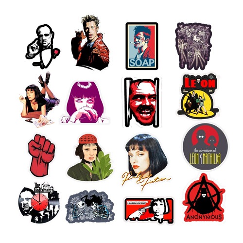 50 Pcs Kill Bill Movie Sticker Personalized Doodle Travel Luggage Computer Car Decor Sticker Cross-border Amazon