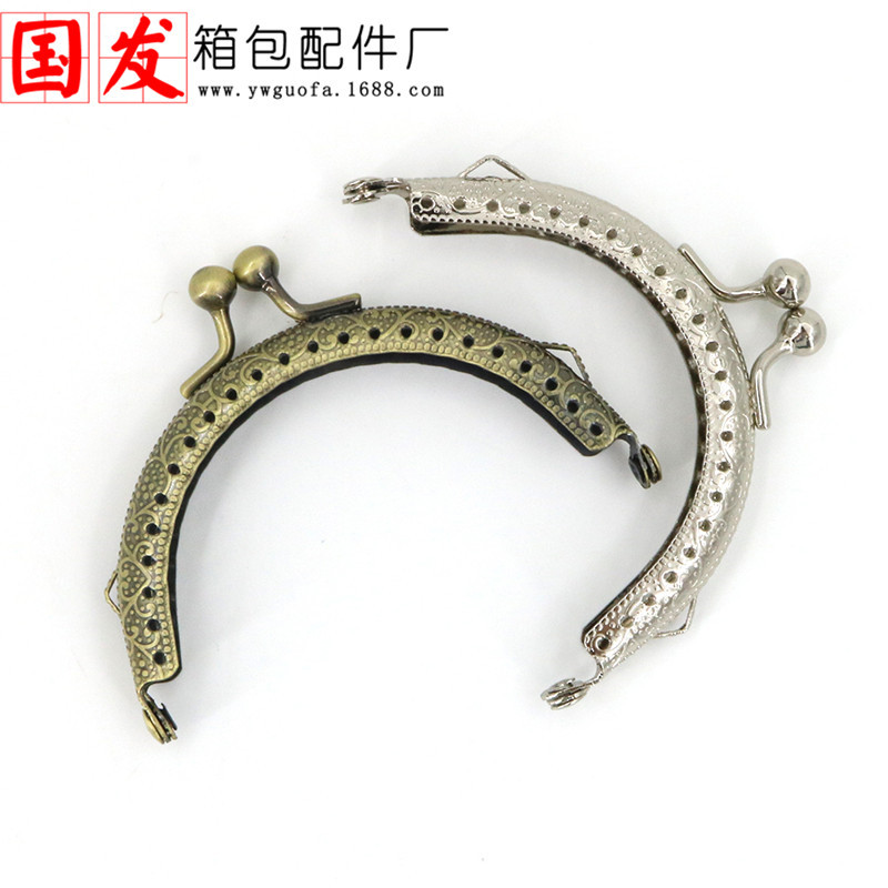 Orejas de 8.5CM máquina de relieve semicircular oro bolso de cambio oro bolso bisagra hebilla