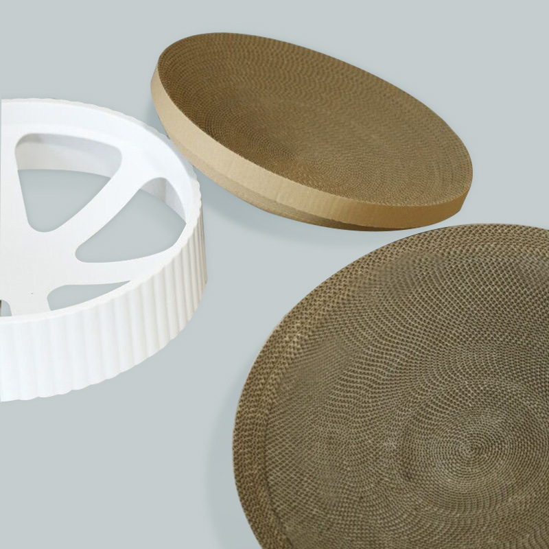 Extra grande en forma de tazón de gato cero tablero reemplazable núcleo no chip redondo gato garra tablero gato molienda garra juguete al por mayor