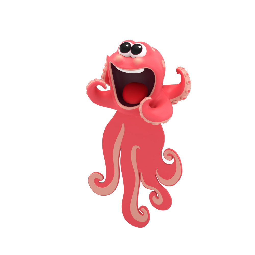 Wu Mi naranja original PVC 3D 3D Marine animal marcador tiburón tortuga pulpo creativo creación cultural