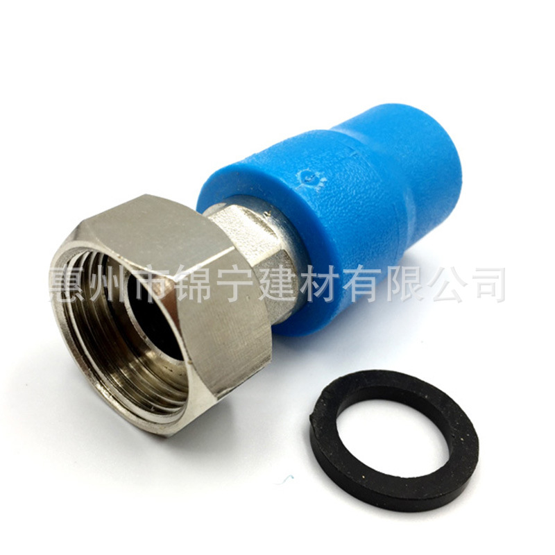 Guangdong Liansu PE Blue Water Supply Union (Plastic Pipe and Metal Thread Connection) Factory Price