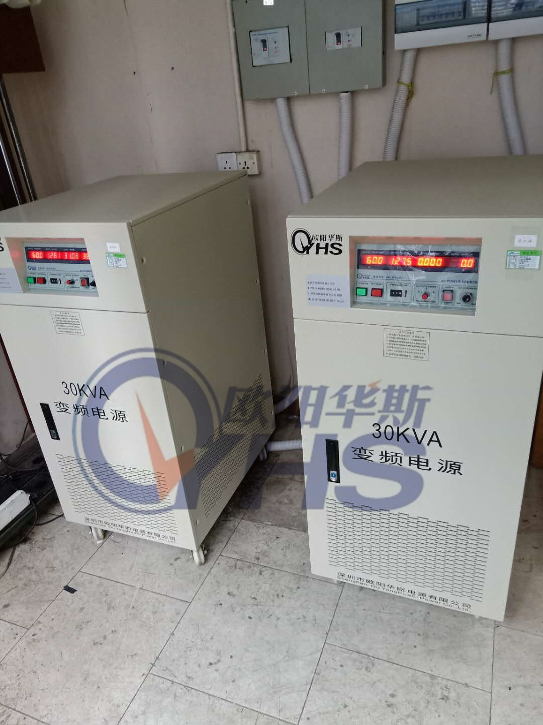 ����30KVA��Ƶ��Դ�ڿͻ��ֳ����Խ����У����Գ��ڲ�Ʒ60HZ