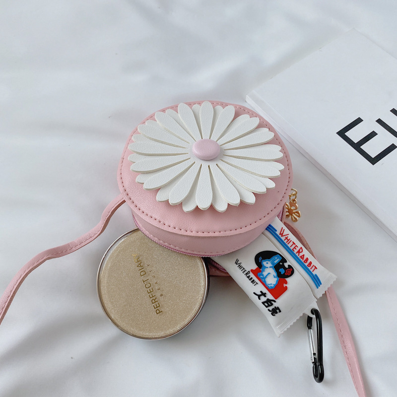 Bolso de los niños Nueva Ronda Margarita bolsa de mensajero moda chica bebé bolso de hombro estilo occidental todo-fósforo monedero