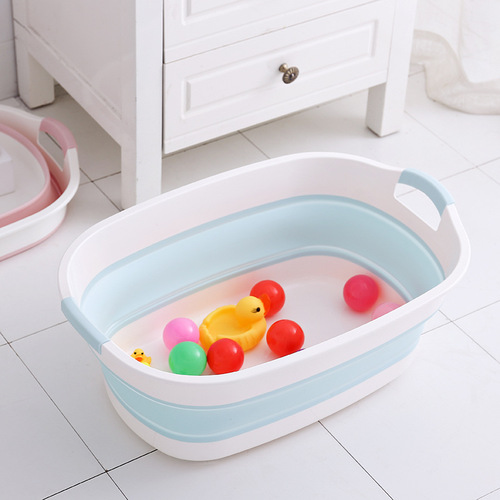 Large-capacity children's bathtub baby bathtub 0-6 years old foldable baby bathtub baby bathtub bath bucket