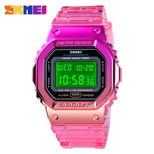 Time Beauty Fashion Square multi-function student electronic watch tremolo new transparent with sports watch women