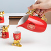Ceramics, wineglass, high-end set, gift box, Chinese horoscope, Chinese style, Birthday gift