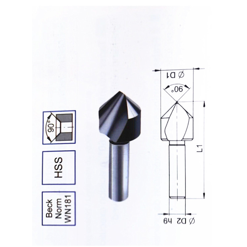 德国BECK直柄倒角刀单刃90度WN181倒内角用HSS材料制作耐用且耐磨