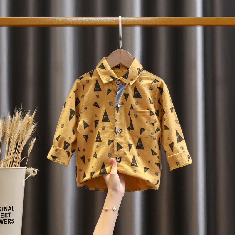 Bebé primavera y otoño camisa de estilo occidental bebé nueva camisa de manga larga estilo coreano para niños ropa de otoño para niños moda para hombres