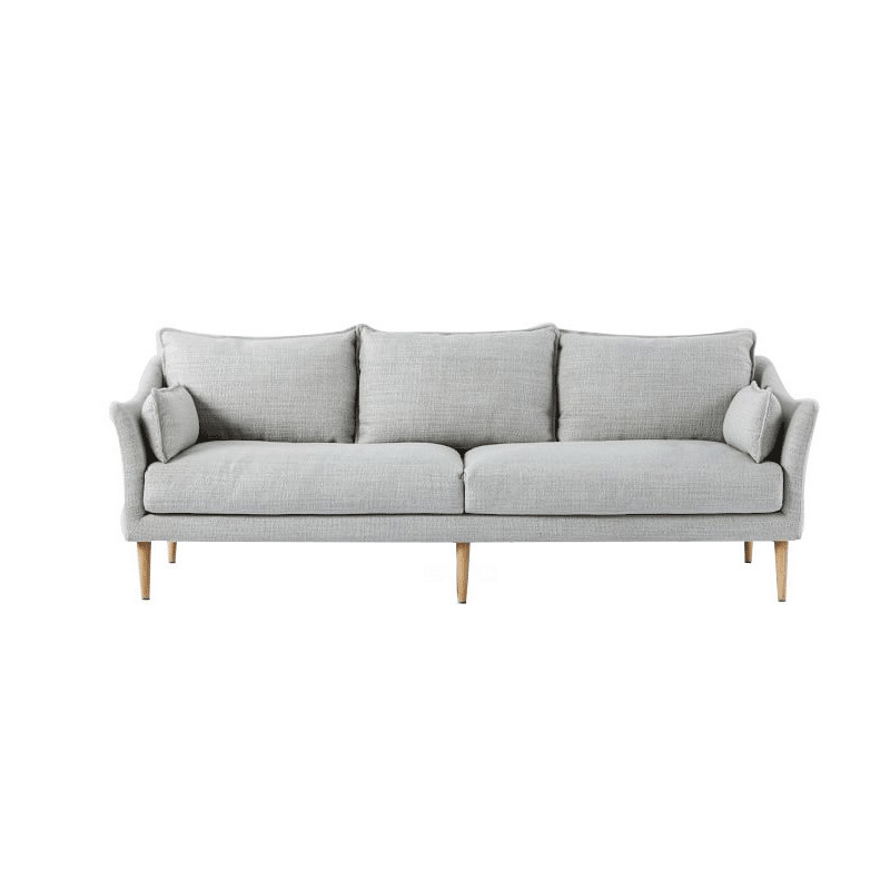 Juego de sofás de tela nórdica, moderno y sencillo, adecuado para apartamentos pequeños, desmontable y lavable, tres plazas, sala de estar, látex, apartamento de alquiler, minimalista.