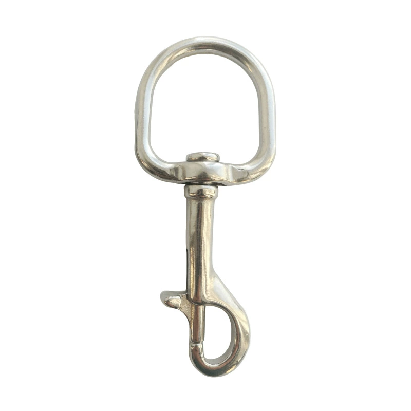 Крючок с D-образным кольцом из нержавеющей стали, универсальный поворотный крючок, брелок, уличный карабин, аксессуары для дайвинга LOGO