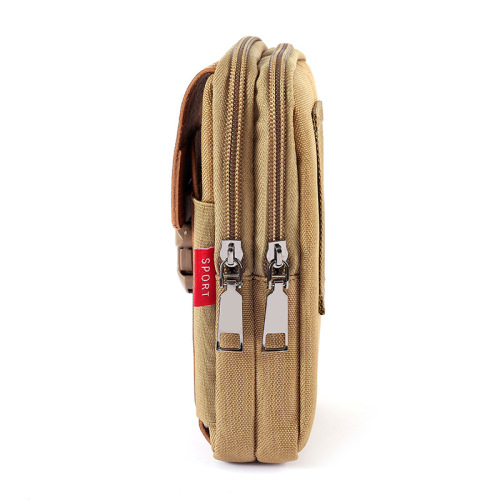 New 6.5-inch mobile phone waist bag construction site men's belt mobile phone bag multifunctional vertical canvas manufacturer wholesale