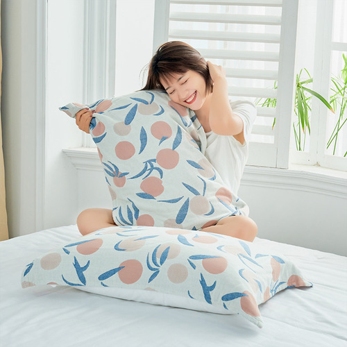 Baihua Towel Factory Direct Supply Supports Dropshipping One Pair of Four-Layer Washable Pillow Covers