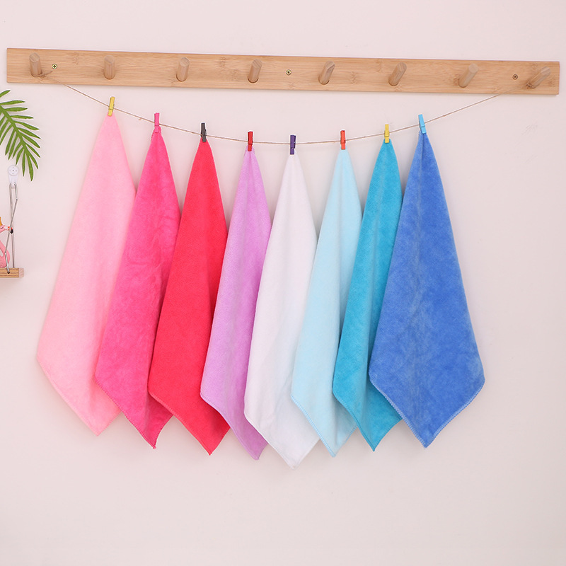 Square Towel, Kitchen-Specific Small Towel with Hook, Hand Towel, Absorbent, Small Quick-Drying Hook Type