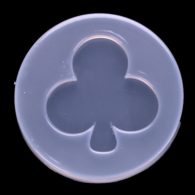 Hecho en casa Tarjeta de Poker melocotón rojo pieza cuadrada Negro melocotón ciruela espejo de epoxi molde de silicona cristal epoxi Cenicero Decoración