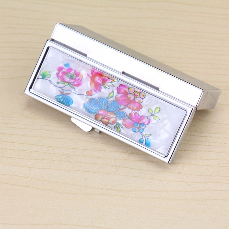 药不能停 长方形金属药丸盒 三格/六格药盒 随身迷你药盒 定制