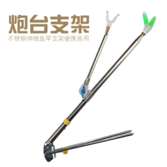 不鏽鋼炮台支架魚竿支架釣魚地插台釣架杆竿架漁具用品魚杆支撐架