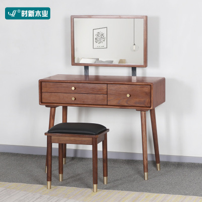 Light extravagance dresser bedroom modern Simplicity Nordic Dressers high-grade solid wood Red and white Dressing tables