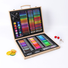 180-piece children's paintbrush wooden gift box art painting set painting learning watercolor pen DIY set