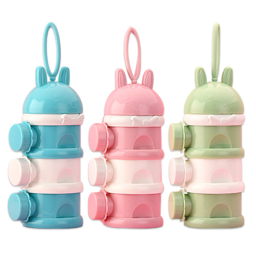Household large-capacity side-opening milk powder box, portable three-layer food supplement sealed jar, baby rice noodle takeaway can