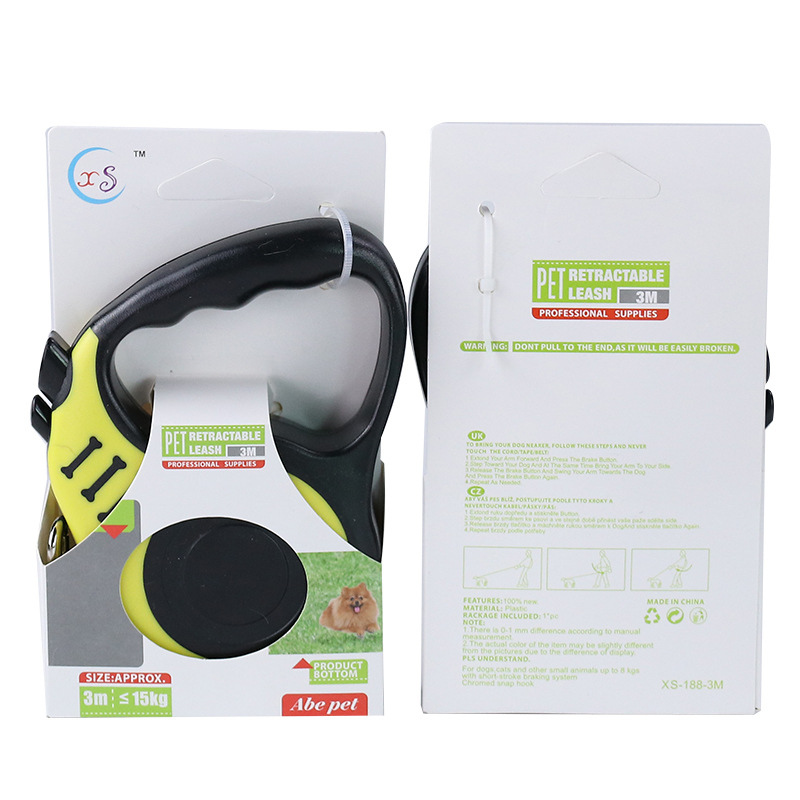 Suministros para mascotas Amazon popular 3/5M correa de perro retráctil pequeño y mediano perro mascota correa de perro en stock